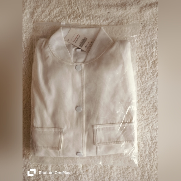 Indefeir Jacket spring White vintage solid long sleeves women's - Picture 10 of 11